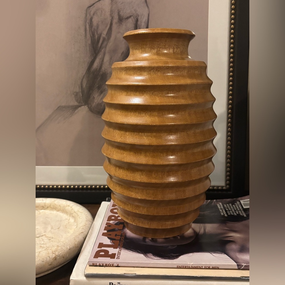 Vintage Wooden Vase
